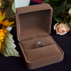 a blue cremation diamond ring in EverDear™️ box